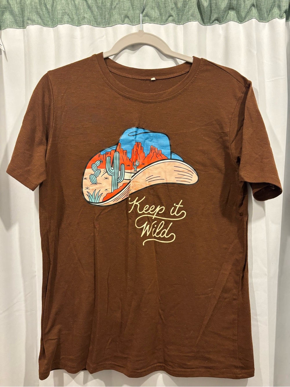 Keep It Wild Brown Graphic Tee - Women’s Casual Shirt